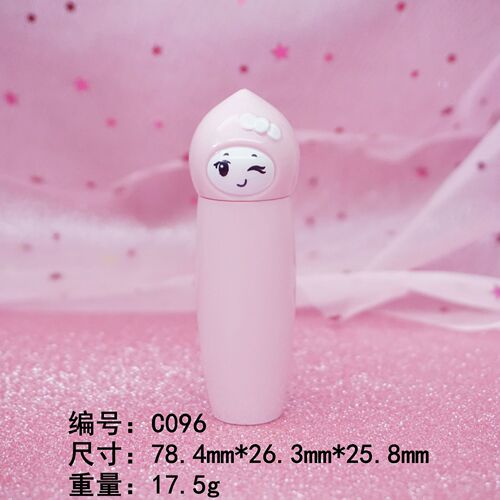 Empty Lipstick Tube Cute Pink Little Girl Cartoon Green Tea Cat Lipstick Tube 12.1mm Lipstick Tube