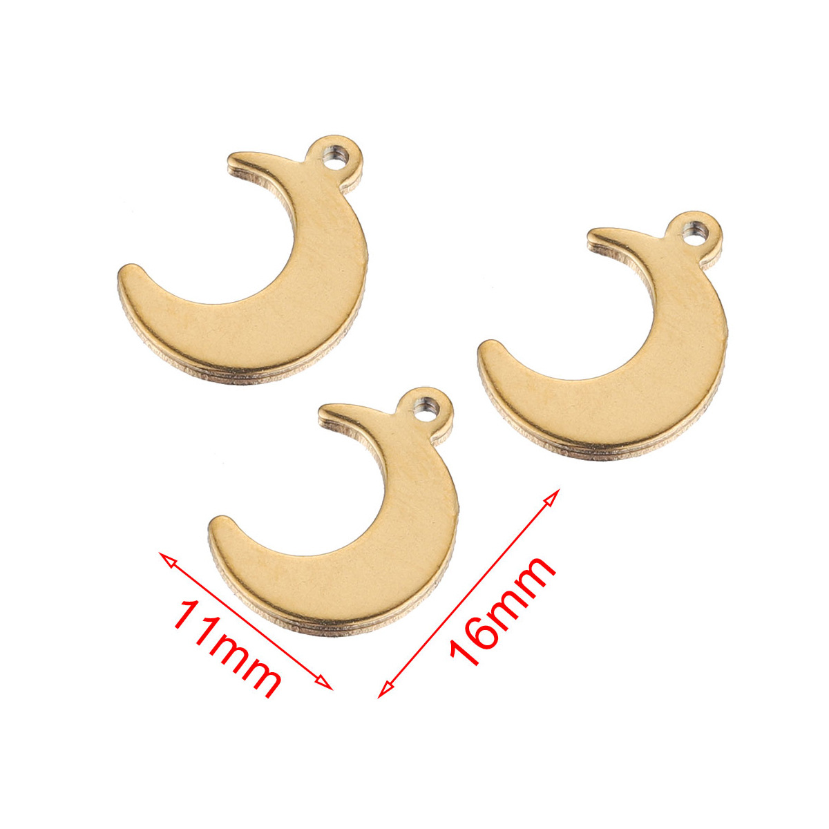 Acero inoxidable estrella de cinco puntas luna cielo etiqueta pequeña estrella colgante DIY collar hecho a mano accesorios de joyería pieza