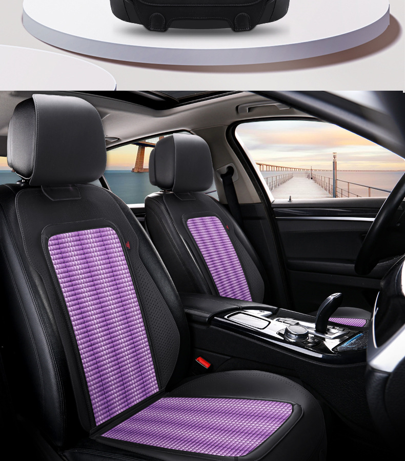 Car Seat Cushion, All-Season Saddle Cushion, Universal Perforated Trendy Health-Preserving Half-Pack Linen High-End Car Seat Cushion, Non-Slip