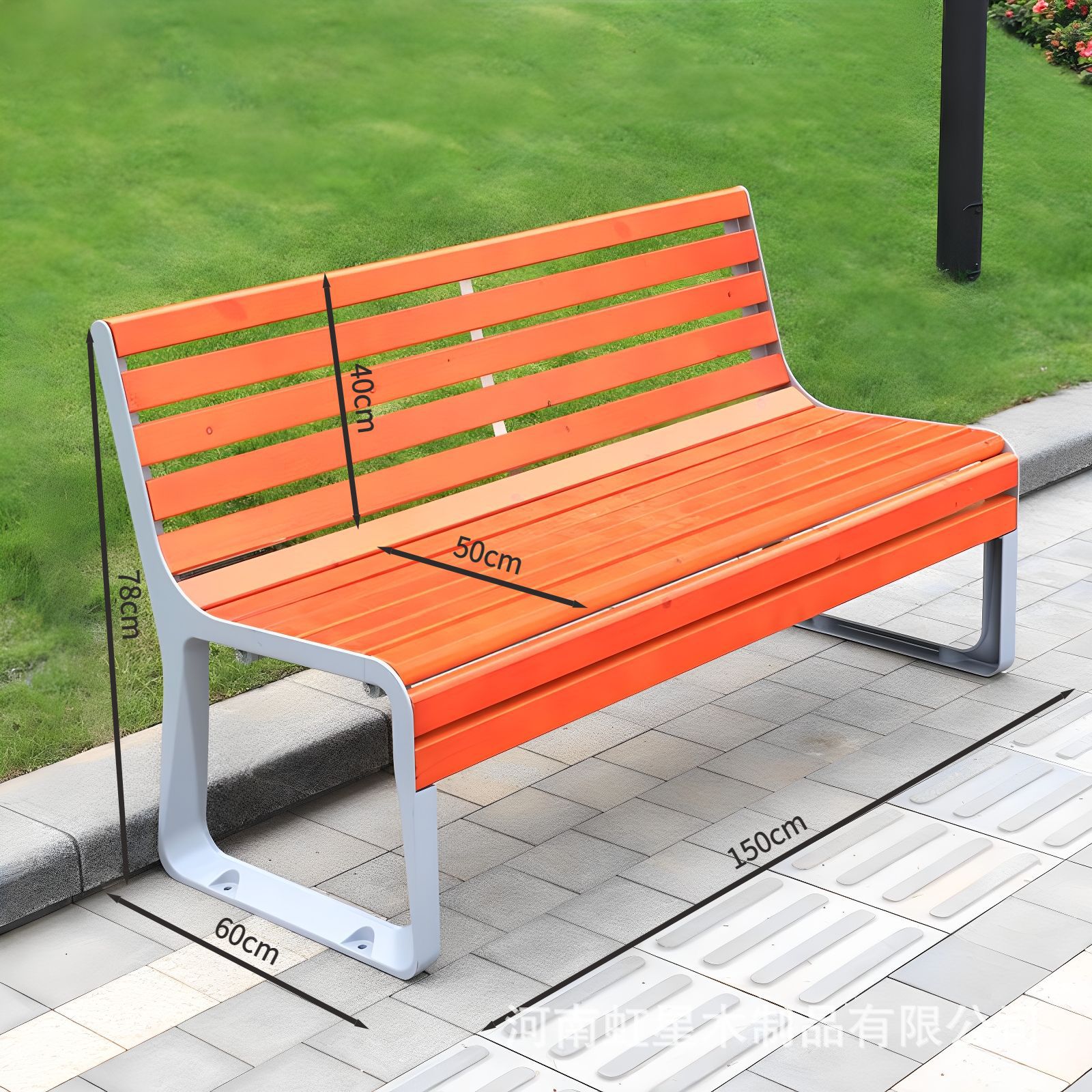 silla de parque silla larga al aire libre banco al aire libre patio asiento de ocio anticorrosión madera sólida plástico madera forjada silla de fila respaldada image 14