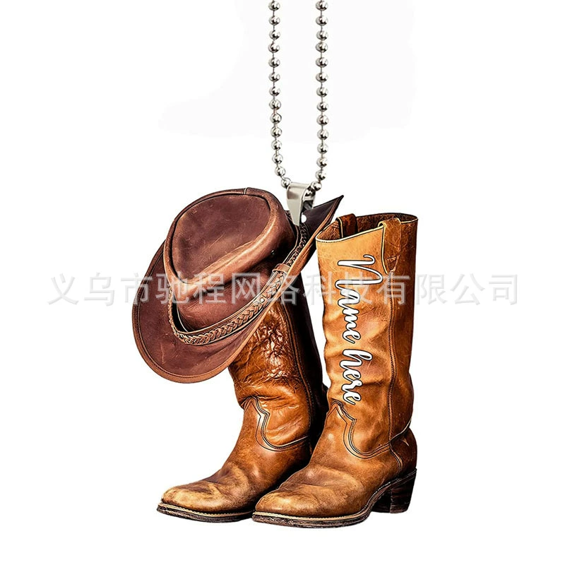 Creative denim boots, pendant, accessory, rear view mirror, new collection