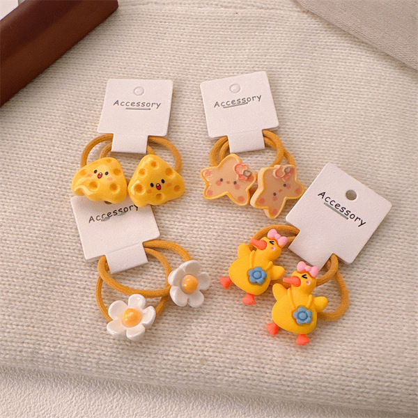 Children's cartoon yellow harmless cute hair rope