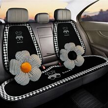 汽车坐垫冬季加绒座套保暖加厚毛绒加热座垫四季通用卡通可爱车垫