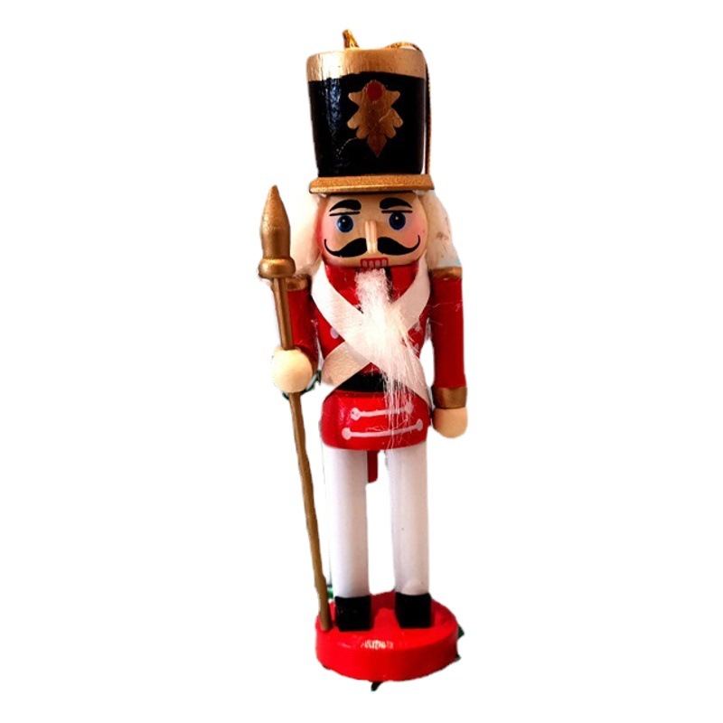 Tarjeta bonita de 12cm, adorno de marioneta de Cascanueces, regalo, conjunto de cinco piezas, decoración del hogar de soldado