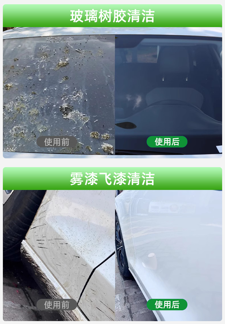 Car Glass Glue Remover, Car Paint Insect Glue Stain Powerful Removal Spray, Tree Sap, Bird Droppings, Oil Stain Elimination and Maintenance Agent