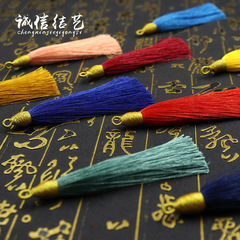 Lace gold thread ribbed hat tassel 8cm ring tassel fan bookmark with ring pendant factory wholesale