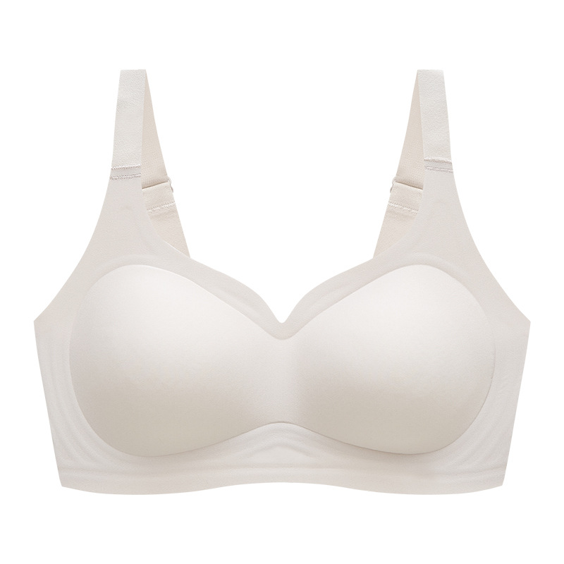 2024 nuevo producto de alta calidad sin marca ropa interior delgada gran pecho pequeño ajuste anti-caída sin anillo de acero sujetador