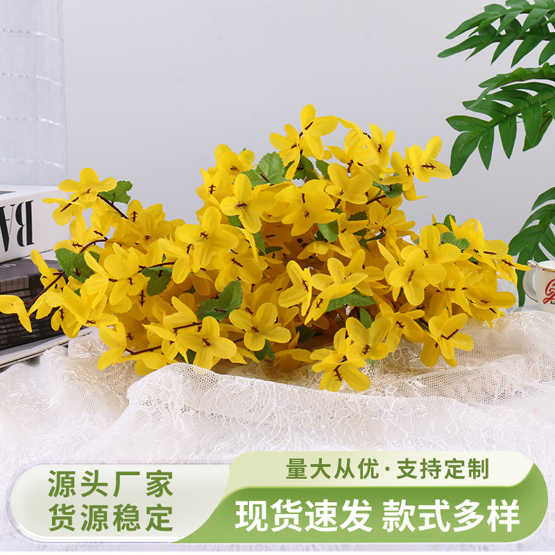 Cross-Border Spring Flower Wedding Decoration Photography Props Home Decoration Single Silk Spring Flower Artificial Flower Wholesale