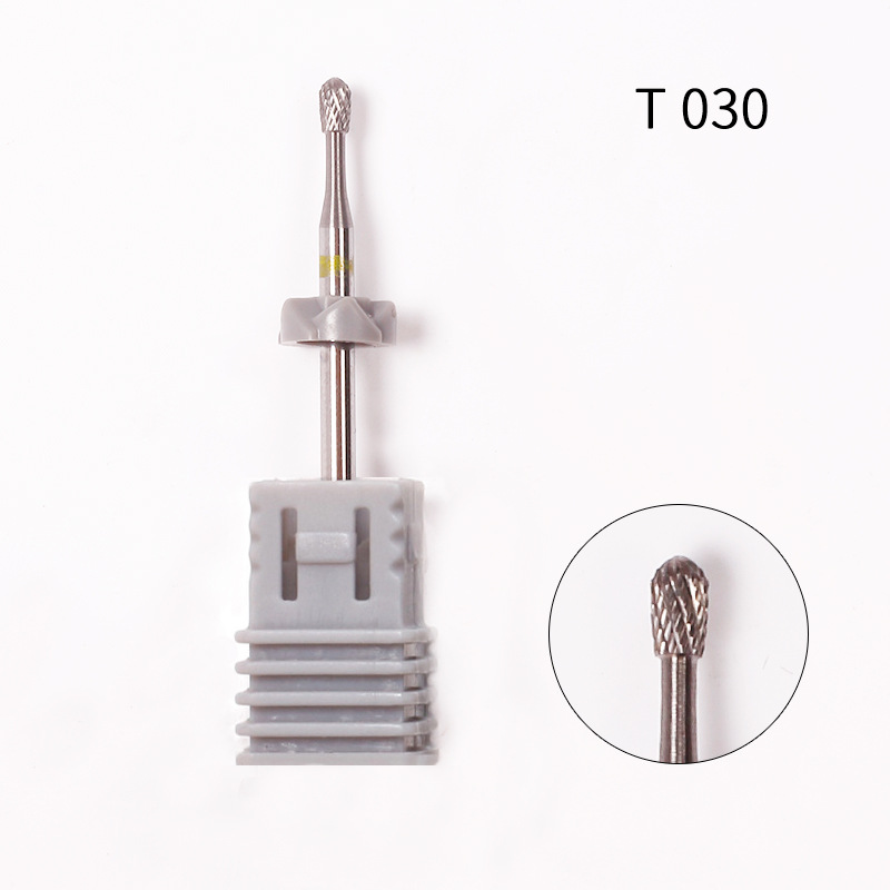 Clavo de acero de tungsteno ruso cabeza de molienda de uñas máquina de pulir removedor de uñas tratamiento frontal esférico exfoliante cabeza de molienda en stock