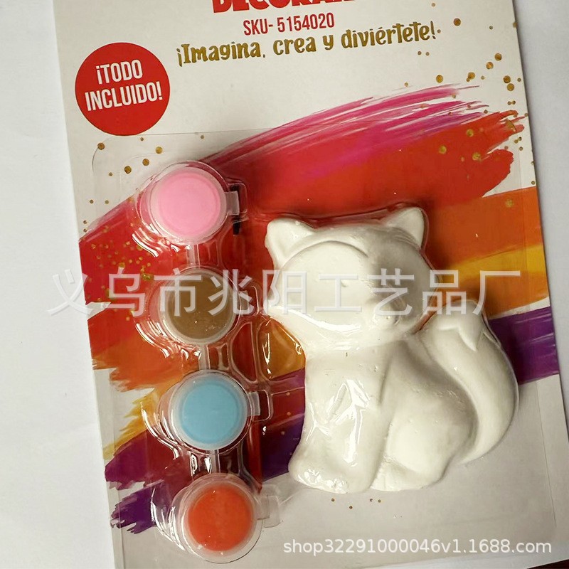 Muñeca de yeso para niños, juguete de pintura de graffiti, bricolaje pintado a mano, embrión blanco pintado, muñeca pequeña, regalo de vacaciones