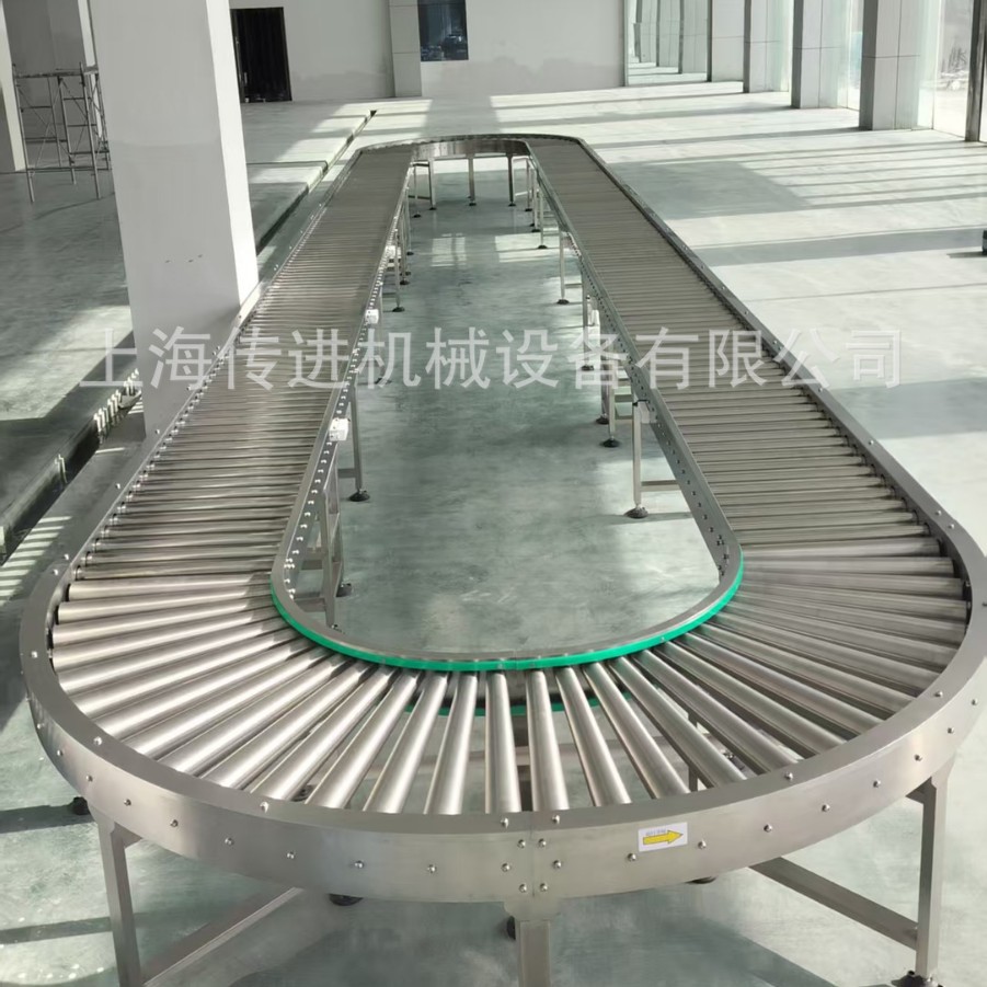 上海传进厂家供应滚筒输送机 铁链轮滚筒输送机 食品级滚筒线