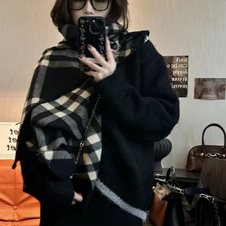 韩系复古套装女2025秋冬季新款针织衫咖色毛衣搭配小众半身短裙子|undefined