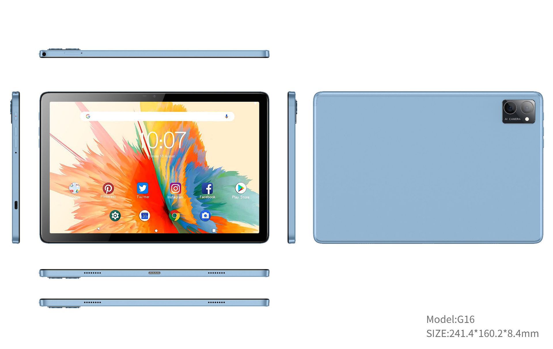 G16 태블릿 라이트 블루