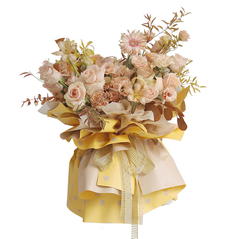 Suministro exclusivo transfronterizo de papel Ouya de lunares, papel de regalo floral, papel Cynthia de lunares, al por mayor en stock.