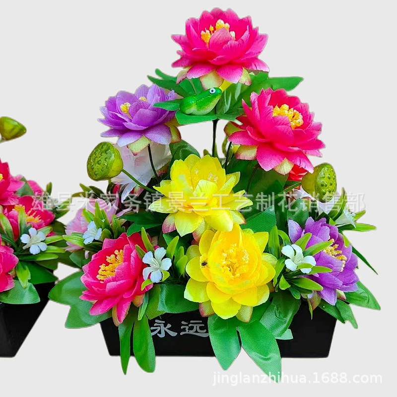 Calla lily bonsai Qingming Festival sacrificial supplies Bedding funeral supplies Crystal coffin wholesale cremation blanket
