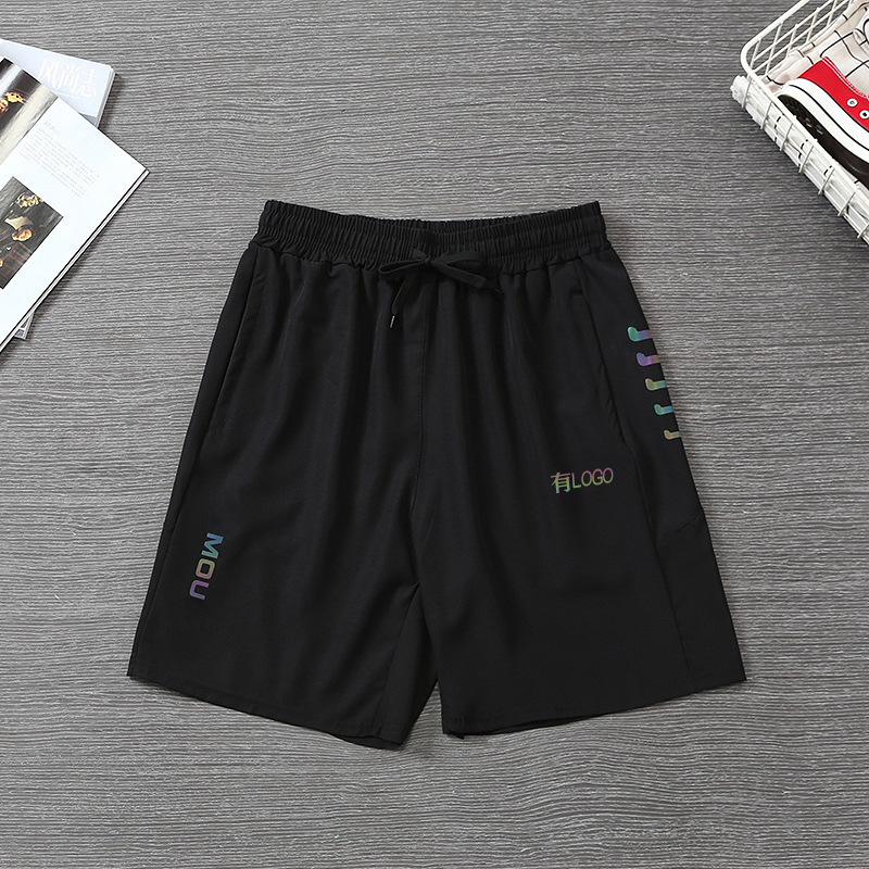 thumbnail for Brand batch in stock quick-drying sports stretch shorts men&#039;s summer loose fitness running basketball swimming shorts