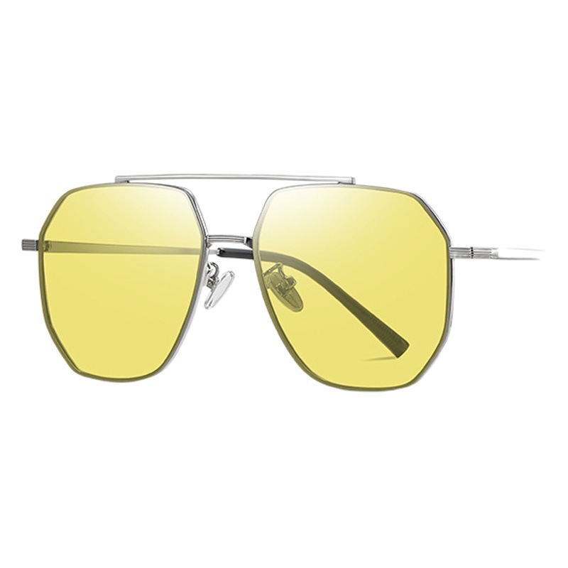 TikTok conductores de transmisión en vivo día y noche gafas de sol de doble uso con cambio de color En stock Generación de nylon polarizado gafas de sol que cambian de color JS8536