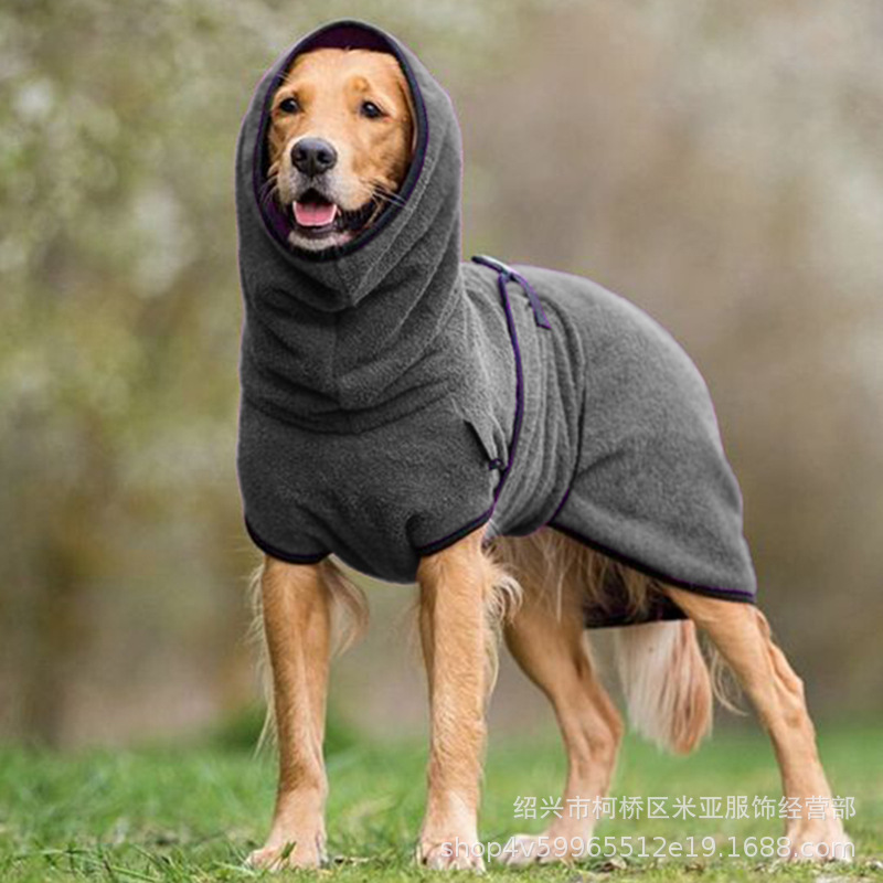 Europa y América nueva correa hebilla perro engrosada ropa de abrigo Amazon pullover ropa para perros de color sólido para mascotas