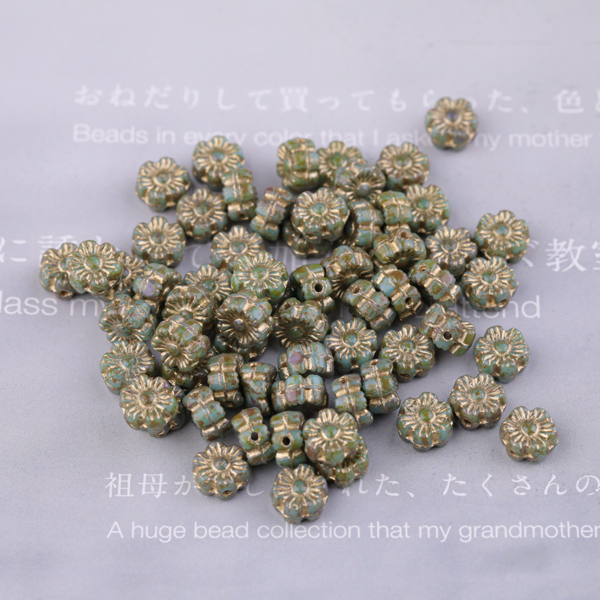 2025 nueva cuenta de vidrio checo preciosa flor hawaiana de vidrio 6mm aproximadamente 100 piezas accesorios de bricolaje