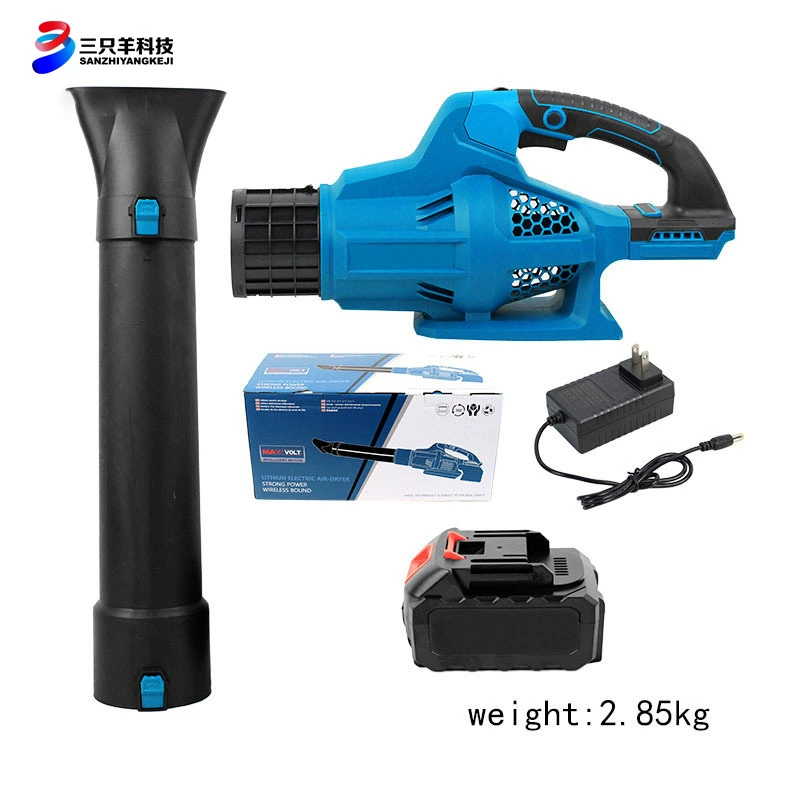 Промышленный аккумуляторный воздуходувка (беспроводная) для уборки, сдувания пыли и удаления загрязнений, с высокой мощностью, на литиевых аккумуляторах, с бесщеточным и щеточным двигателем.