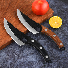 锤纹锻打割肉刀不锈钢剔骨刀高碳钢家用杀鱼刀户外小刀屠宰刀批发