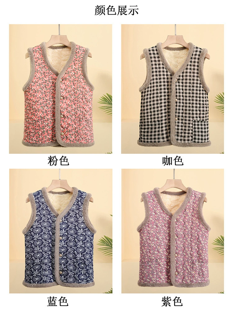 Warm vest for mother, down jacket, for middle age