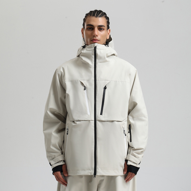 Ski Clothing Men's New Work Jacket Windproof Waterproof Quilted Breathable Loose Couple Professional Ski Clothing Jacket Women Ski Clothing Men's New Work Jacket Windproof Waterproof Quilted Breathable Loose Couple Professional Ski Clothing Jacket Women