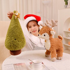クリスマスツリー人形ぬいぐるみサンタクロースヘラジカ人形雪だるまクリスマスプレゼント女装アクセサリー