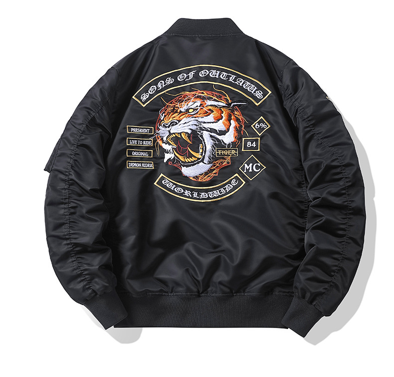 Retro Pilot Baseball Jacket For Men High Street Workwear Style_voghion.com