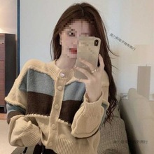 短款毛衣外套女裝春秋季新款設計感潮流韓系溫柔針織開衫