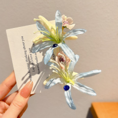 布芸には花の海星のヘアピンが入っています。