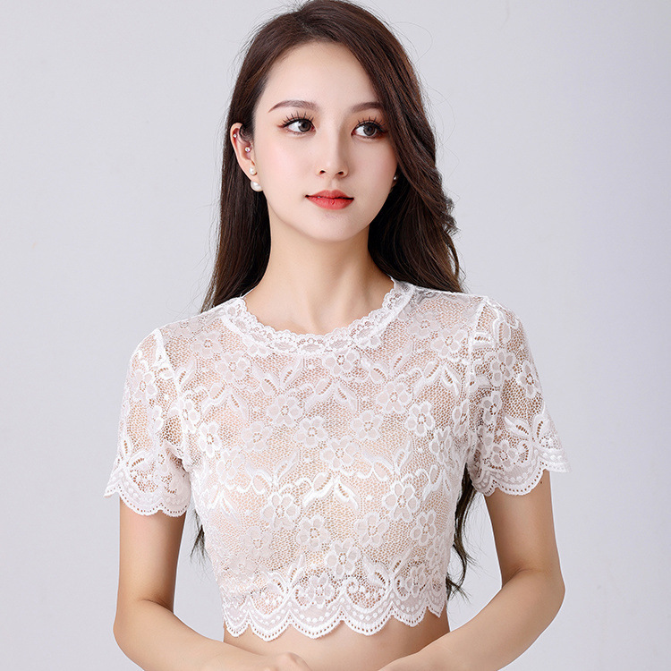 High-End New Versatile Trendy Lace Fake Collar Stylish Inner Wear High-Quality Base Shirt Top in White High-End New Versatile Trendy Lace Fake Collar Stylish Inner Wear High-Quality Base Shirt Top in White