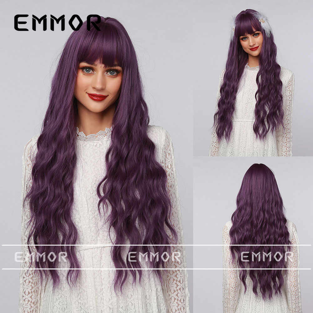 Peluca de cosplay transfronteriza, pelo largo femenino, flequillo esponjoso, gran color ondulado, rosa, cabello rizado, capucha de moda de celebridades de Internet