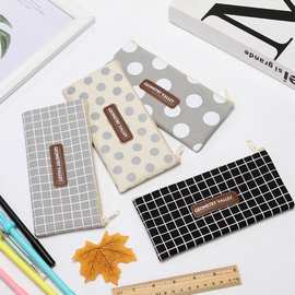 创意简约笔袋韩国小清新学生文具袋女大容量铅笔袋帆布袋笔盒文具