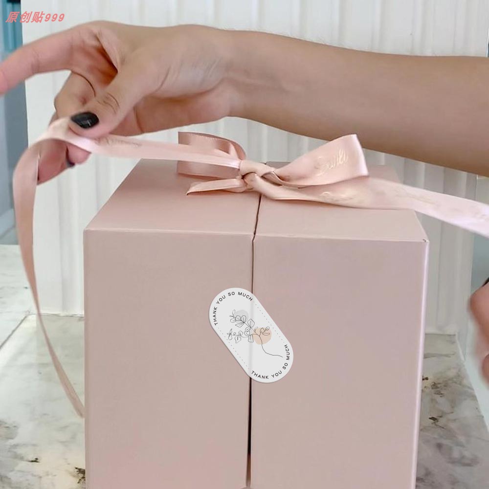 LL100 스티커 | 귀여운 표정 감사 스티커 선물 상자 봉인 스티커 포장 장식 스티커 테이크어웨이 패스트