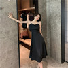 A-line long dress party evening dress suspender dress