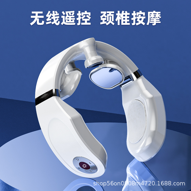 Cervical Massager Ems Pulse Massage Shoulder and Neck Kneading Massager Hot Compress Device Shoulder and Neck Hot Compress