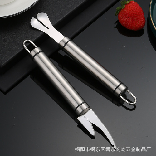 Stainless steel intestines scraping oil knife shrimp line knife turning chicken intestines duck intestines opening artifact fish intestines cutting knife intestine breaking device special tool