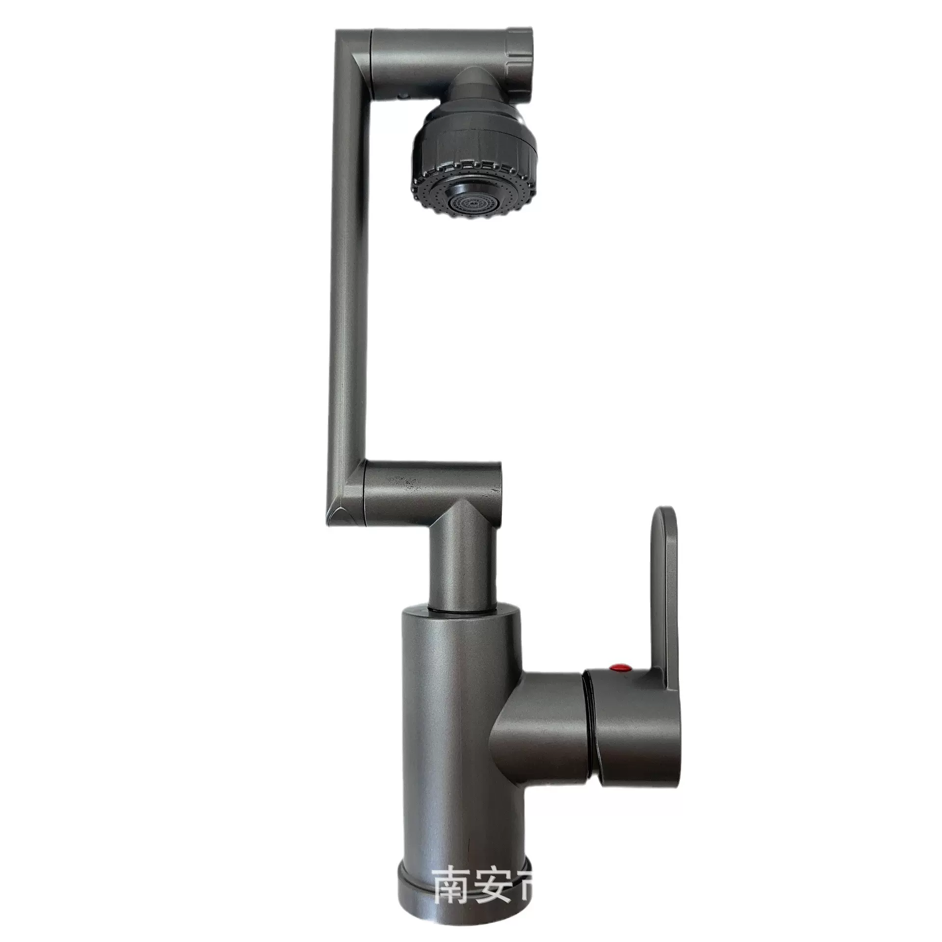 厂家直销枪 灰招财猫面盆龙头旋转双模式出水冷热面盆 万向水龙头