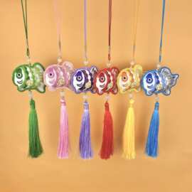 香袋鱼挂件 端午节刺绣中国结样式汽车挂饰 小荷包特色礼品直销