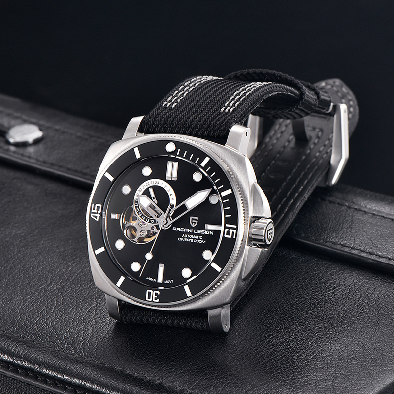 Paganidesign bojiani PD1736 reloj para hombre reloj mecánico automático Acero inoxidable luminoso reloj impermeable