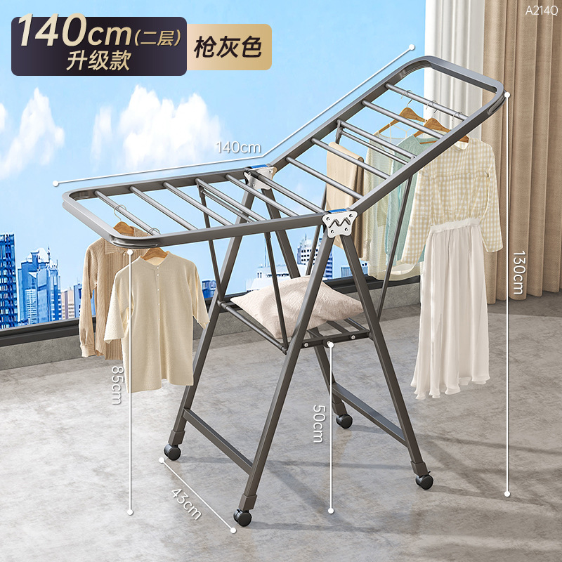 Balcón doméstico móvil varilla de secado interior multifuncional colcha de secado artefacto de suelo percha de secado