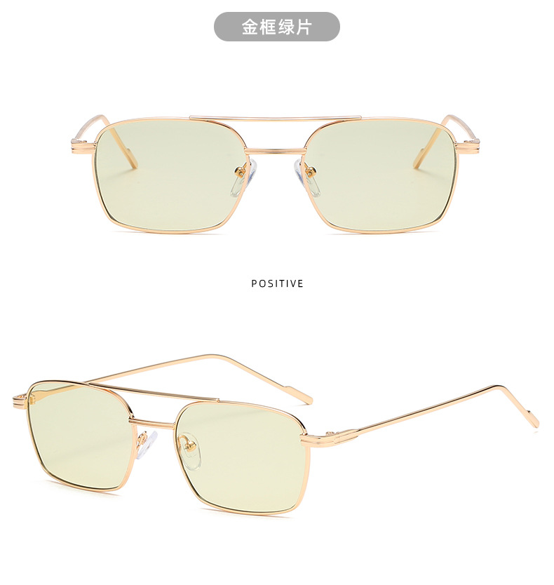 NEUE Sonnenbrille Unisex Doppel Strahl Anti-UV Brille Persönlichkeit Brillen Einfachheit Zier Legierung Rahmen Sonnenbrille – Detail 7