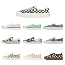 莆田鞋 万斯棋盘格鞋Authentic格子板鞋男女一脚蹬帆低帮帆布鞋