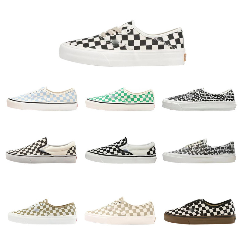 Putian shoes, Vans checkered shoes, authentic checkered sneakers, slip-on canvas low-top shoes for men and women