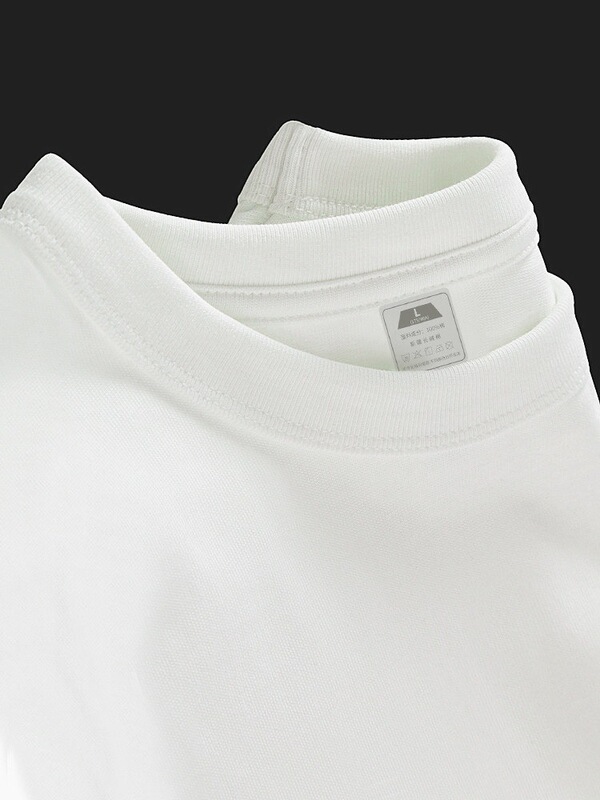 320g Heavyweight White Short-Sleeved T-Shirt, Solid Color Trendy Brand, Round Neck, American Vintage, Ami Kaji Style, Unisex 320g Heavyweight White Short-Sleeved T-Shirt, Solid Color Trendy Brand, Round Neck, American Vintage, Ami Kaji Style, Unisex