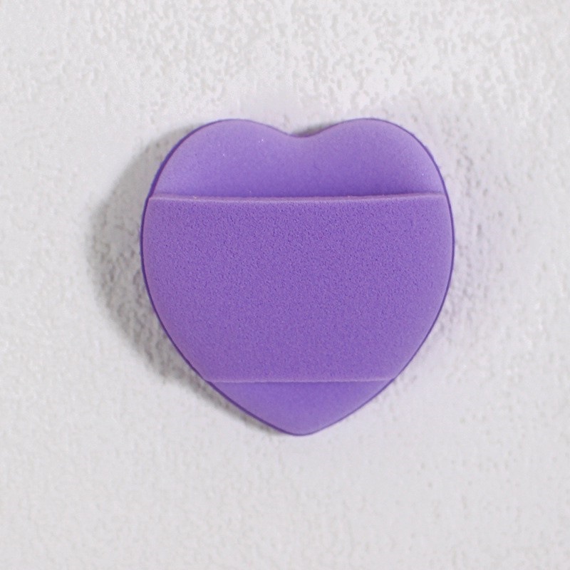 Corazón de dedo pulgar dedo polvo de cojín de aire para secar y húmedo de doble uso de polvo de blindaje facial algodón de maquillaje de alta elasticidad