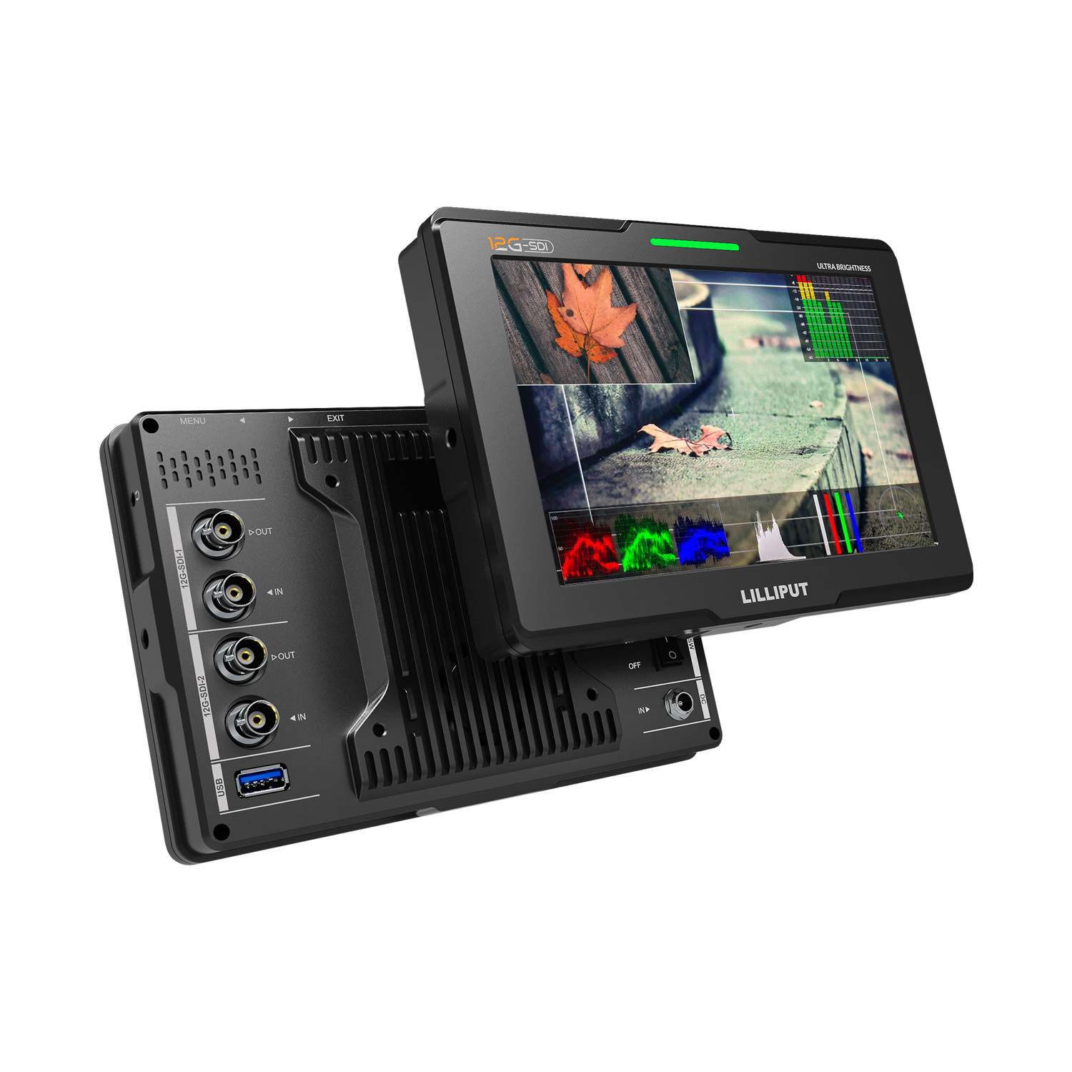 利利普 7寸2000nit高亮摄影监视器 2x12G-SDI/HDMI2.0 Q7-12G