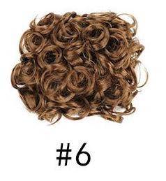 Nueva Peluca de comercio exterior de las mujeres europeas y americanas cabeza de bola de pelo rizado Cola de Caballo pelo Bud peine bolsa de pelo multicolor al por mayor opcional