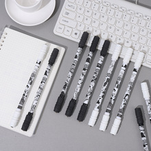 创意文具黑白动漫减压转转笔专用笔学生个性解压中性笔签字笔批发